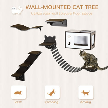 Cat Shelves With Ergonomically Curved Platform